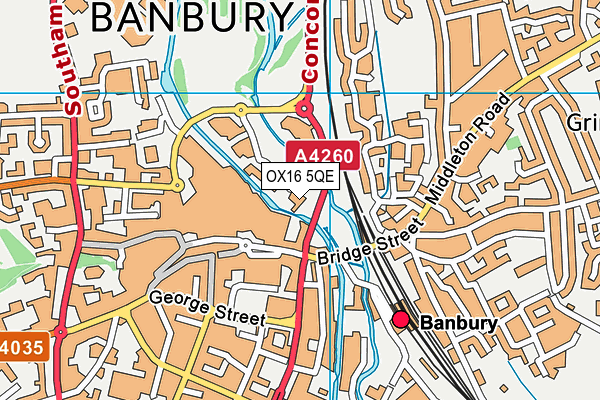 OX16 5QE map - OS VectorMap District (Ordnance Survey) OX16 5QE map - OS VectorMap District (Ordnance Survey)