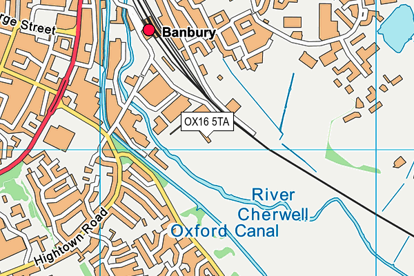 OX16 5TA map - OS VectorMap District (Ordnance Survey) OX16 5TA map - OS VectorMap District (Ordnance Survey)