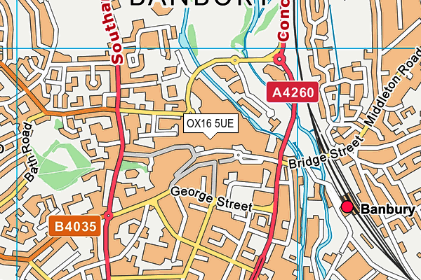 OX16 5UE map - OS VectorMap District (Ordnance Survey) OX16 5UE map - OS VectorMap District (Ordnance Survey)
