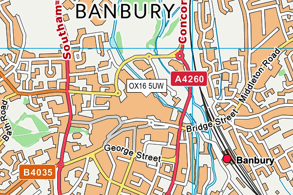 OX16 5UW map - OS VectorMap District (Ordnance Survey) OX16 5UW map - OS VectorMap District (Ordnance Survey)