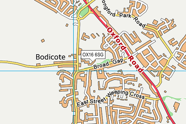 OX16 6SG map - OS VectorMap District (Ordnance Survey)