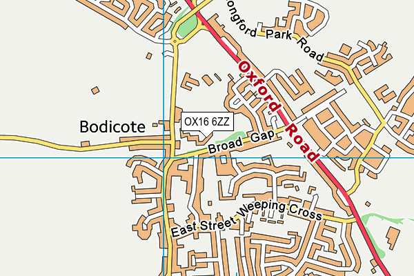 OX16 6ZZ map - OS VectorMap District (Ordnance Survey) OX16 6ZZ map - OS VectorMap District (Ordnance Survey)