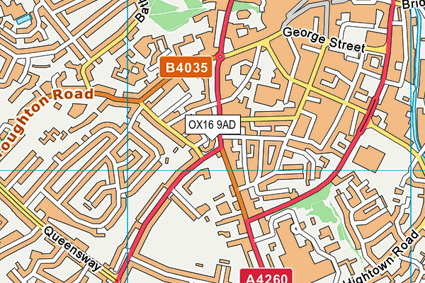 OX16 9AD map - OS VectorMap District (Ordnance Survey) OX16 9AD map - OS VectorMap District (Ordnance Survey)