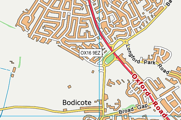 OX16 9EZ map - OS VectorMap District (Ordnance Survey) OX16 9EZ map - OS VectorMap District (Ordnance Survey)