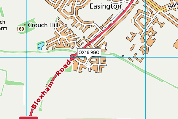 OX16 9GQ map - OS VectorMap District (Ordnance Survey) OX16 9GQ map - OS VectorMap District (Ordnance Survey)