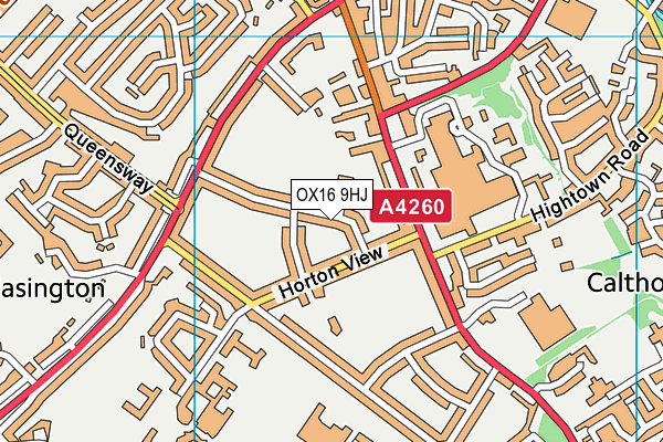 OX16 9HJ map - OS VectorMap District (Ordnance Survey)