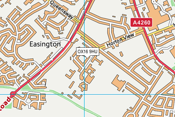 OX16 9HU map - OS VectorMap District (Ordnance Survey)