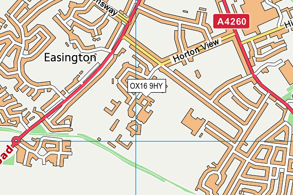 OX16 9HY map - OS VectorMap District (Ordnance Survey) OX16 9HY map - OS VectorMap District (Ordnance Survey)
