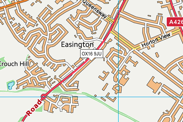 OX16 9JU map - OS VectorMap District (Ordnance Survey) OX16 9JU map - OS VectorMap District (Ordnance Survey)