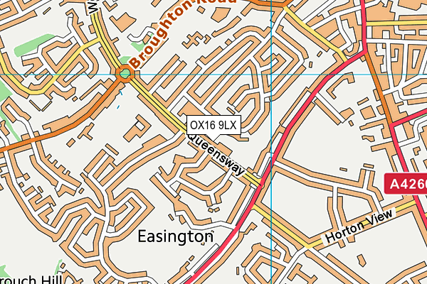 OX16 9LX map - OS VectorMap District (Ordnance Survey) OX16 9LX map - OS VectorMap District (Ordnance Survey)
