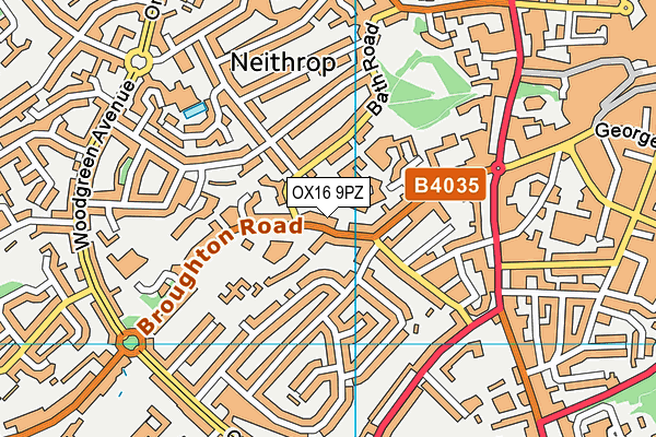 OX16 9PZ map - OS VectorMap District (Ordnance Survey) OX16 9PZ map - OS VectorMap District (Ordnance Survey)