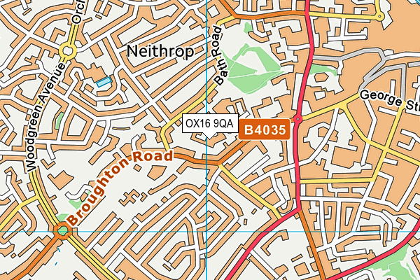 OX16 9QA map - OS VectorMap District (Ordnance Survey) OX16 9QA map - OS VectorMap District (Ordnance Survey)