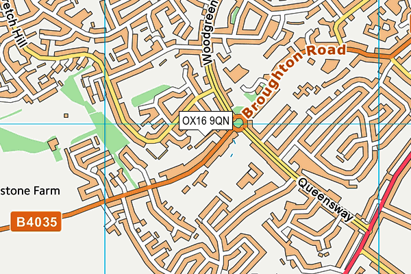 OX16 9QN map - OS VectorMap District (Ordnance Survey) OX16 9QN map - OS VectorMap District (Ordnance Survey)