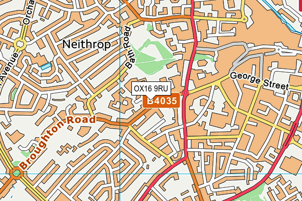 OX16 9RU map - OS VectorMap District (Ordnance Survey) OX16 9RU map - OS VectorMap District (Ordnance Survey)