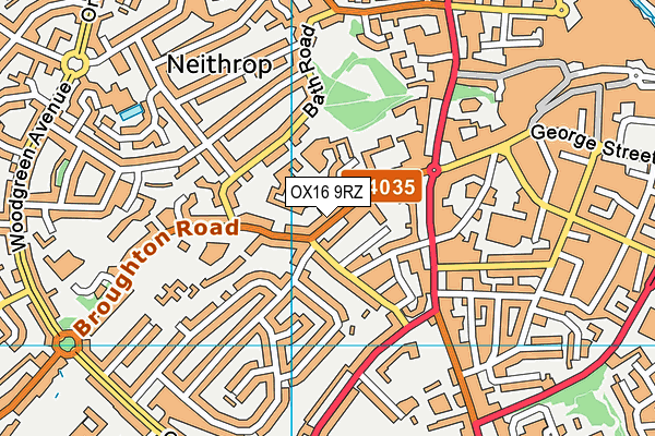 OX16 9RZ map - OS VectorMap District (Ordnance Survey) OX16 9RZ map - OS VectorMap District (Ordnance Survey)