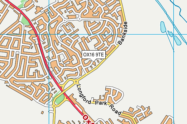 OX16 9TE map - OS VectorMap District (Ordnance Survey) OX16 9TE map - OS VectorMap District (Ordnance Survey)