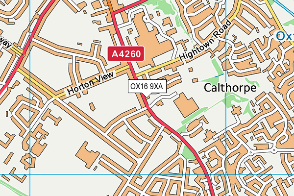 OX16 9XA map - OS VectorMap District (Ordnance Survey) OX16 9XA map - OS VectorMap District (Ordnance Survey)