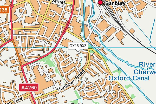 OX16 9XZ map - OS VectorMap District (Ordnance Survey) OX16 9XZ map - OS VectorMap District (Ordnance Survey)