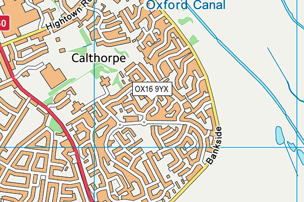 OX16 9YX map - OS VectorMap District (Ordnance Survey) OX16 9YX map - OS VectorMap District (Ordnance Survey)