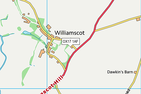 OX17 1AF map - OS VectorMap District (Ordnance Survey) OX17 1AF map - OS VectorMap District (Ordnance Survey)