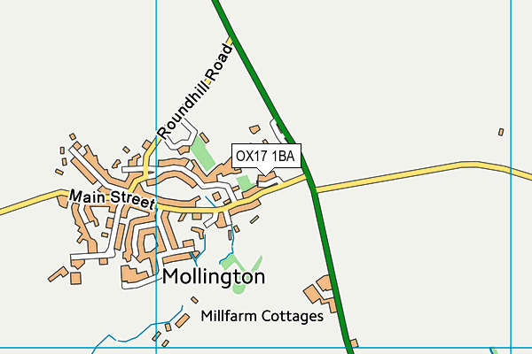 OX17 1BA map - OS VectorMap District (Ordnance Survey) OX17 1BA map - OS VectorMap District (Ordnance Survey)