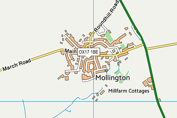 OX17 1BE map - OS VectorMap District (Ordnance Survey) OX17 1BE map - OS VectorMap District (Ordnance Survey)