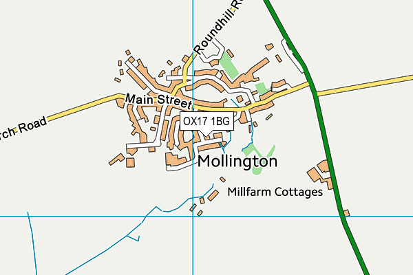 OX17 1BG map - OS VectorMap District (Ordnance Survey)