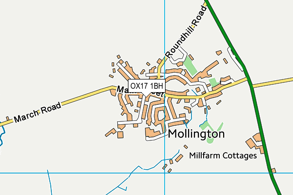 OX17 1BH map - OS VectorMap District (Ordnance Survey) OX17 1BH map - OS VectorMap District (Ordnance Survey)