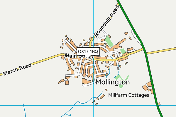 OX17 1BQ map - OS VectorMap District (Ordnance Survey) OX17 1BQ map - OS VectorMap District (Ordnance Survey)