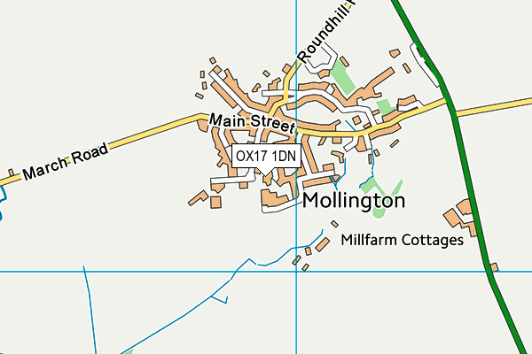 OX17 1DN map - OS VectorMap District (Ordnance Survey) OX17 1DN map - OS VectorMap District (Ordnance Survey)