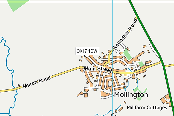 OX17 1DW map - OS VectorMap District (Ordnance Survey) OX17 1DW map - OS VectorMap District (Ordnance Survey)