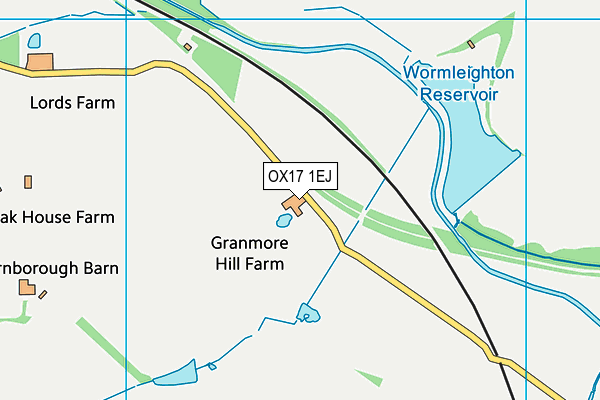 OX17 1EJ map - OS VectorMap District (Ordnance Survey) OX17 1EJ map - OS VectorMap District (Ordnance Survey)