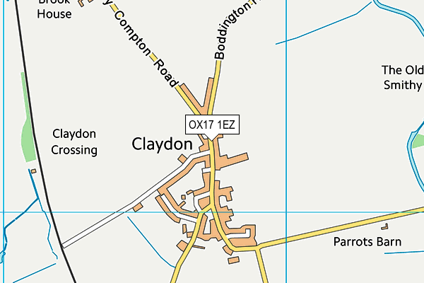 OX17 1EZ map - OS VectorMap District (Ordnance Survey) OX17 1EZ map - OS VectorMap District (Ordnance Survey)