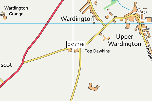 OX17 1FE map - OS VectorMap District (Ordnance Survey) OX17 1FE map - OS VectorMap District (Ordnance Survey)