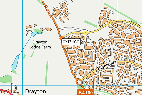 OX17 1GG map - OS VectorMap District (Ordnance Survey) OX17 1GG map - OS VectorMap District (Ordnance Survey)