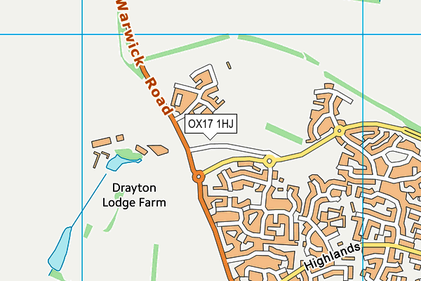 OX17 1HJ map - OS VectorMap District (Ordnance Survey)