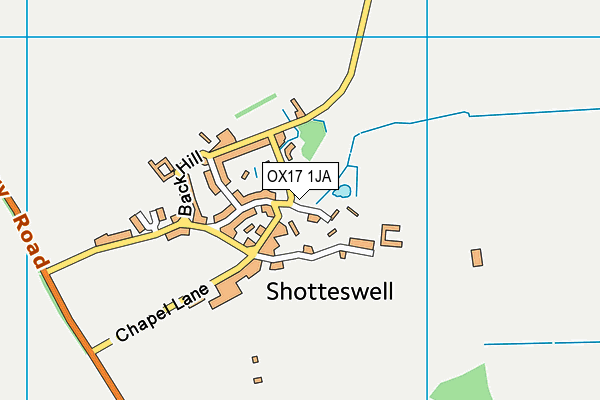 OX17 1JA map - OS VectorMap District (Ordnance Survey) OX17 1JA map - OS VectorMap District (Ordnance Survey)