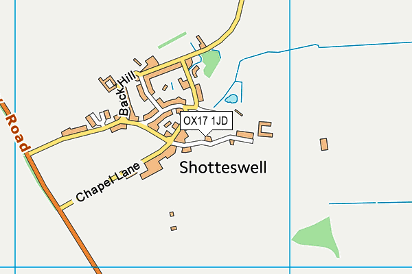 OX17 1JD map - OS VectorMap District (Ordnance Survey)