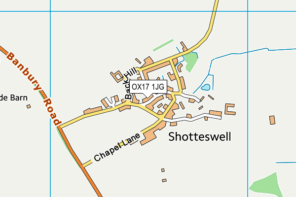 OX17 1JG map - OS VectorMap District (Ordnance Survey) OX17 1JG map - OS VectorMap District (Ordnance Survey)