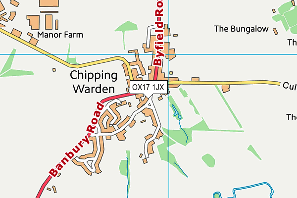 OX17 1JX map - OS VectorMap District (Ordnance Survey)