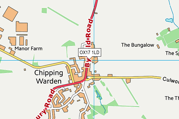 OX17 1LD map - OS VectorMap District (Ordnance Survey)