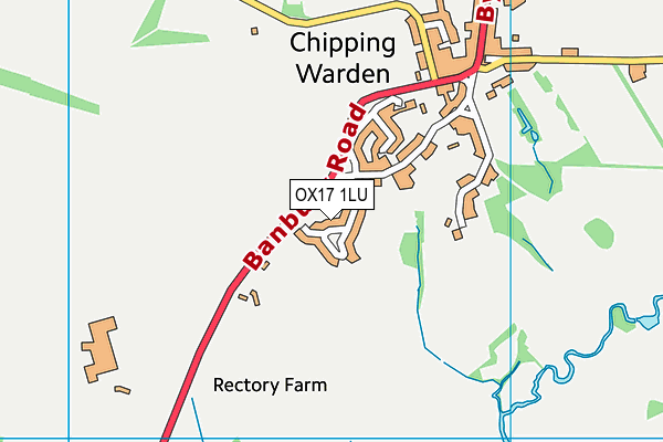 OX17 1LU map - OS VectorMap District (Ordnance Survey) OX17 1LU map - OS VectorMap District (Ordnance Survey)