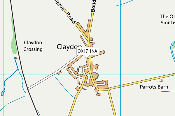 OX17 1NA map - OS VectorMap District (Ordnance Survey)