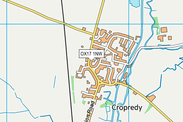 OX17 1NW map - OS VectorMap District (Ordnance Survey) OX17 1NW map - OS VectorMap District (Ordnance Survey)