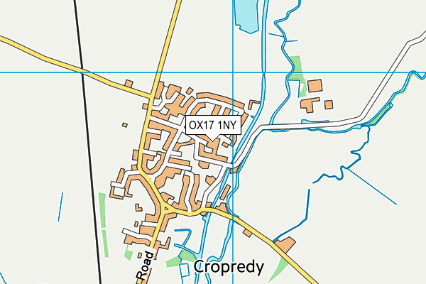 OX17 1NY map - OS VectorMap District (Ordnance Survey)