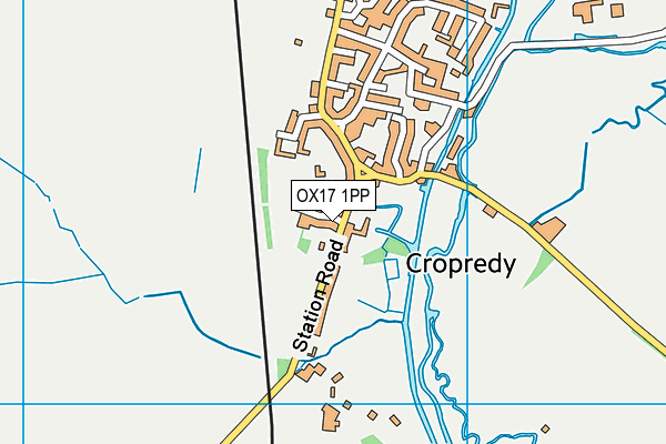 OX17 1PP map - OS VectorMap District (Ordnance Survey) OX17 1PP map - OS VectorMap District (Ordnance Survey)