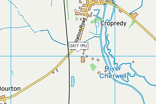 OX17 1PU map - OS VectorMap District (Ordnance Survey)
