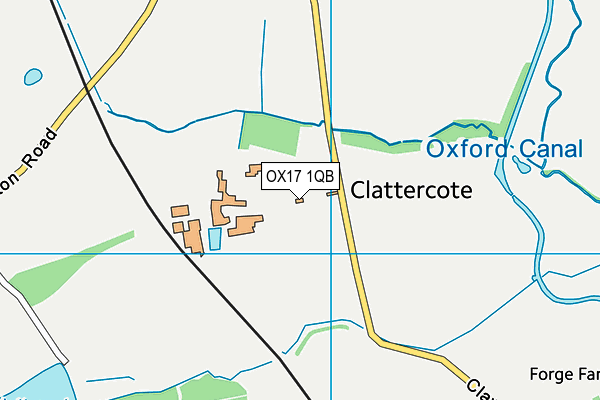 OX17 1QB map - OS VectorMap District (Ordnance Survey) OX17 1QB map - OS VectorMap District (Ordnance Survey)