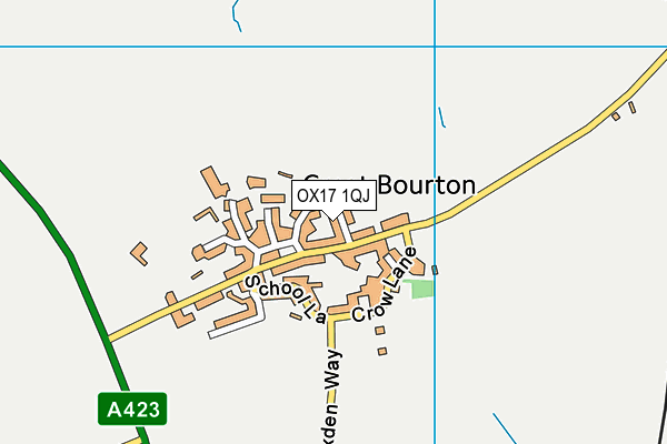 OX17 1QJ map - OS VectorMap District (Ordnance Survey) OX17 1QJ map - OS VectorMap District (Ordnance Survey)