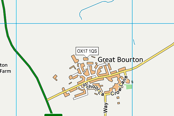 OX17 1QS map - OS VectorMap District (Ordnance Survey) OX17 1QS map - OS VectorMap District (Ordnance Survey)